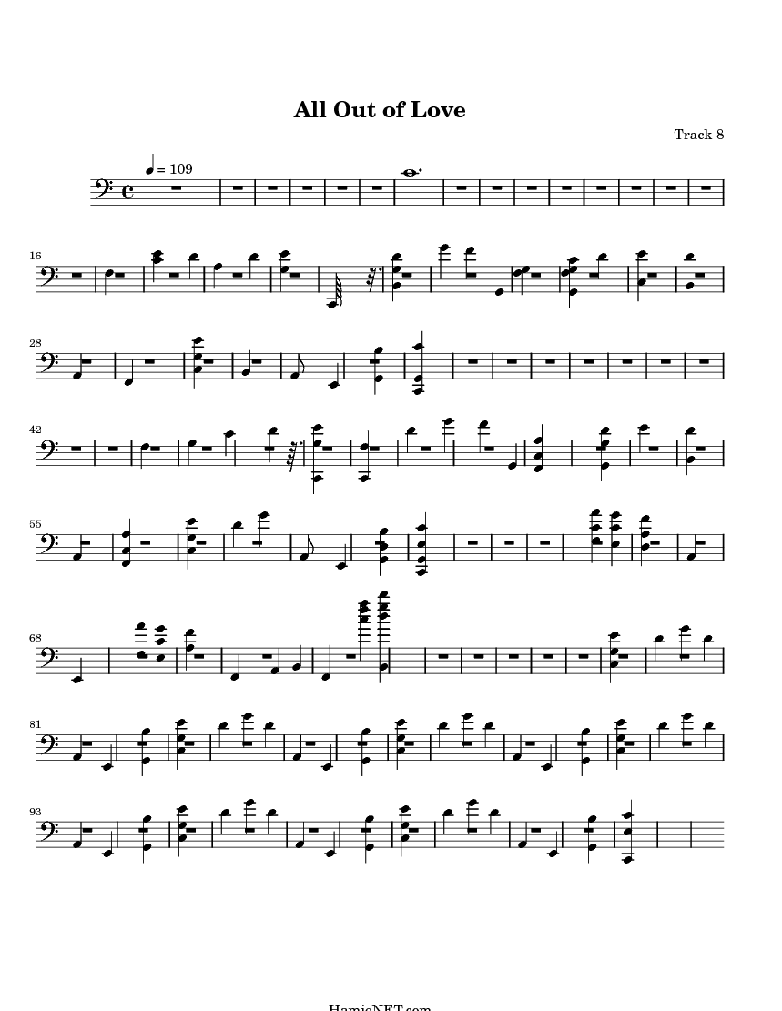 All Out Of Love Sheet Music All Out Of Love Score Hamienet Com