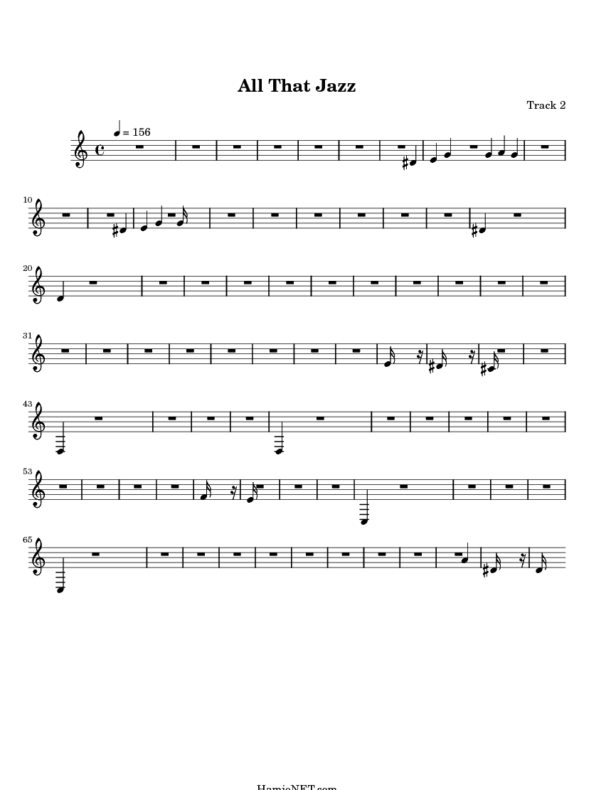 All That Jazz Sheet Music All That Jazz Score •
