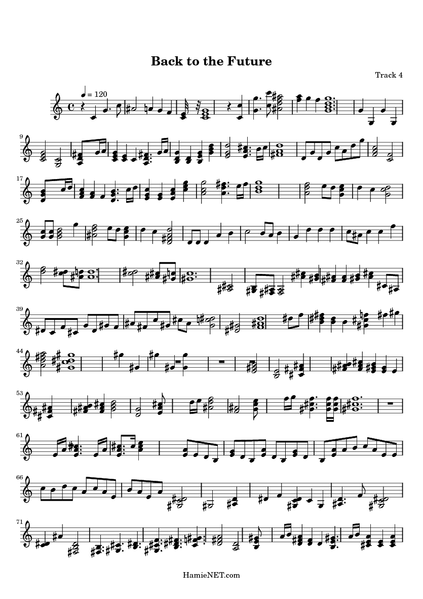 Back To The Future Sheet Music Back To The Future Score HamieNET