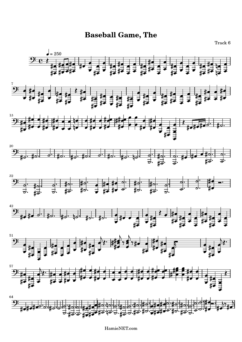 The Baseball Game Sheet Music The Baseball Game Score •