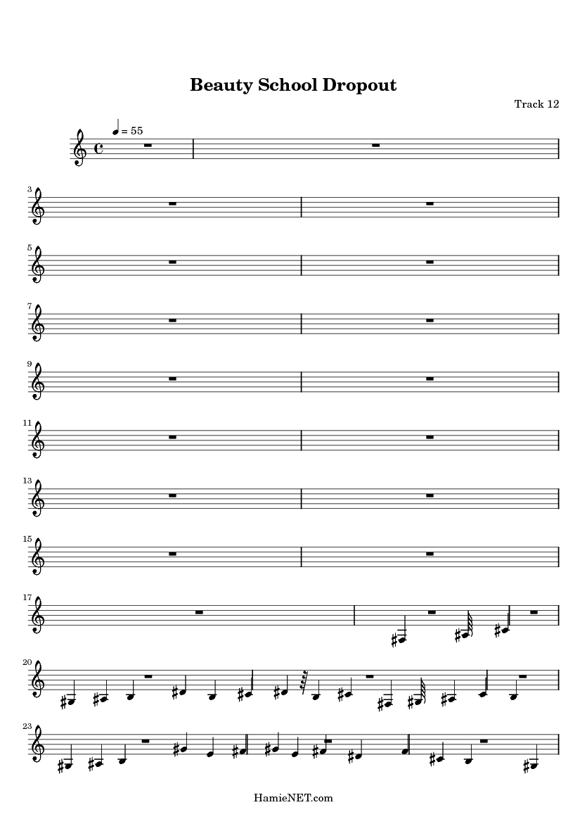 beauty school dropout sheet music beauty school dropout score beauty school dropout sheet music