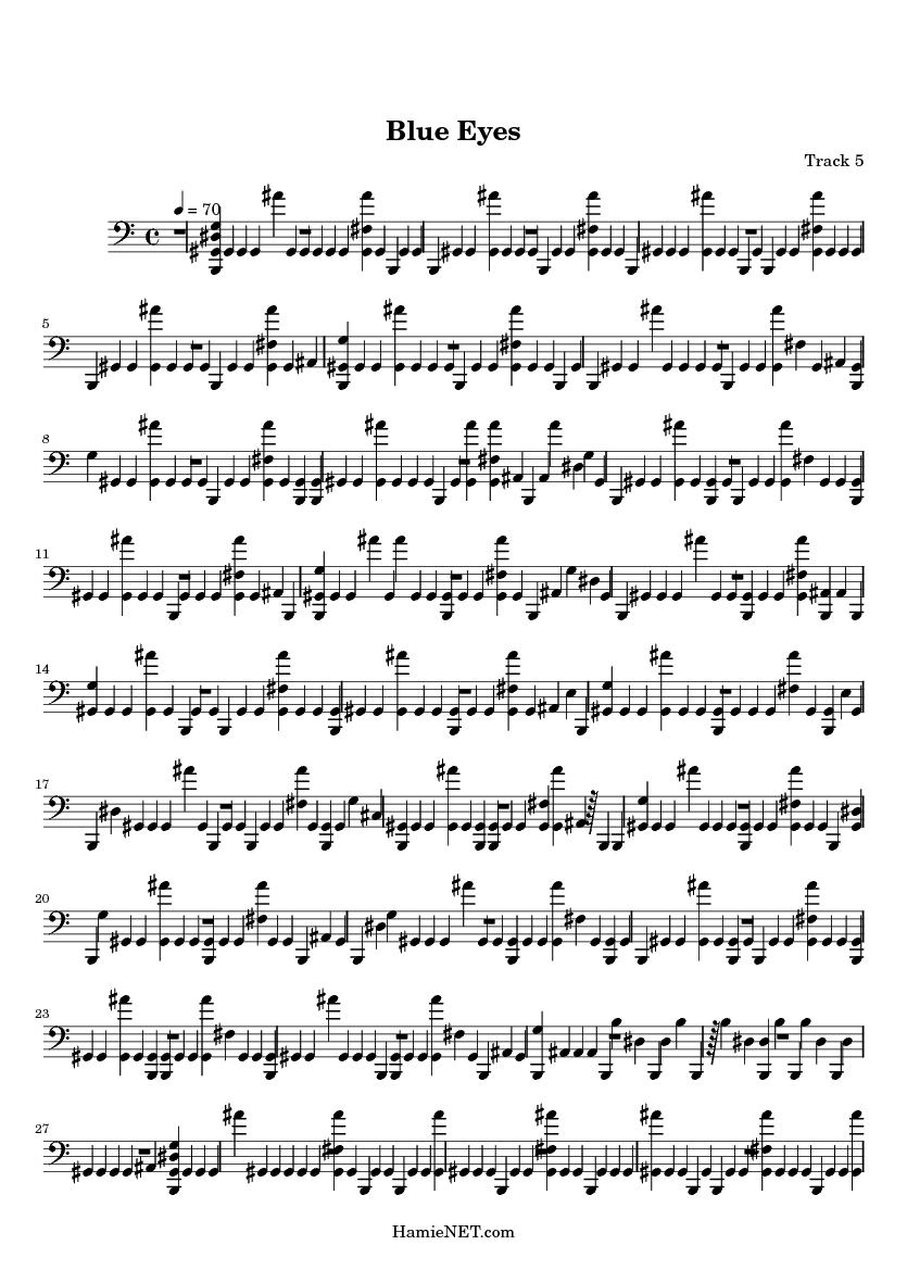 Blue Eyes Sheet Music Blue Eyes Score •