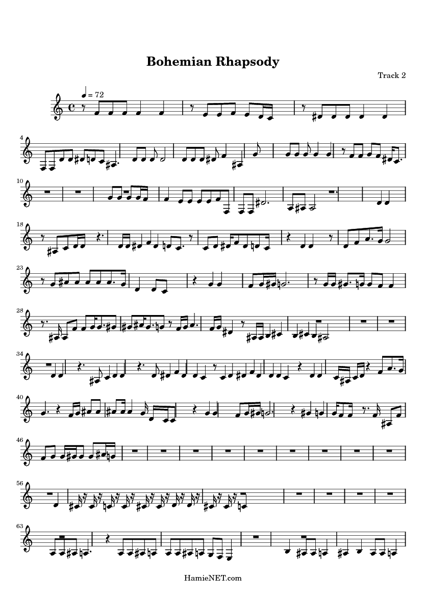 bohemian rhapsody sheet  music guitar