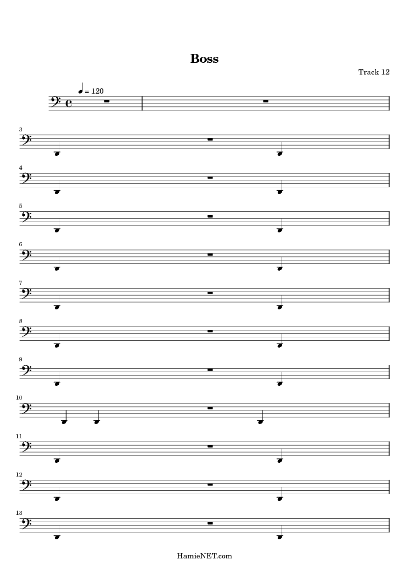Boss Sheet Music Boss Score •