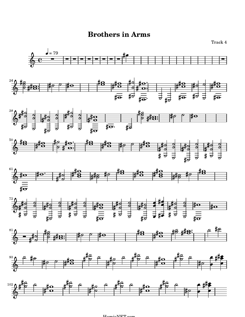 Brothers in Arms Sheet Music Brothers in Arms Score •