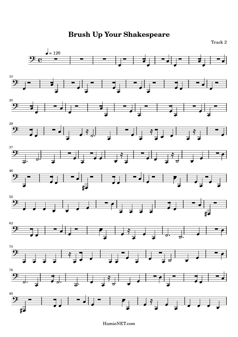 Brush Up Your Shakespeare Sheet Music Brush Up Your Shakespeare Score
