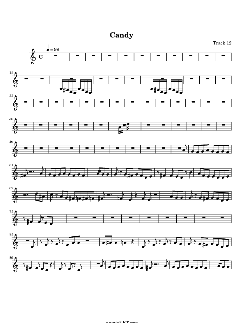 Candy Sheet Music Candy Score •