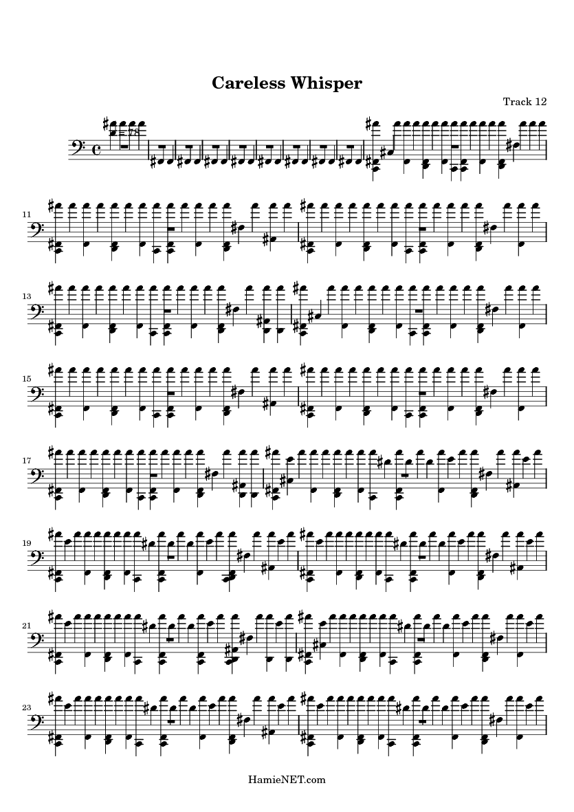 careless whisper sheet music careless whisper score hamienet com careless whisper tenor sax sheet music