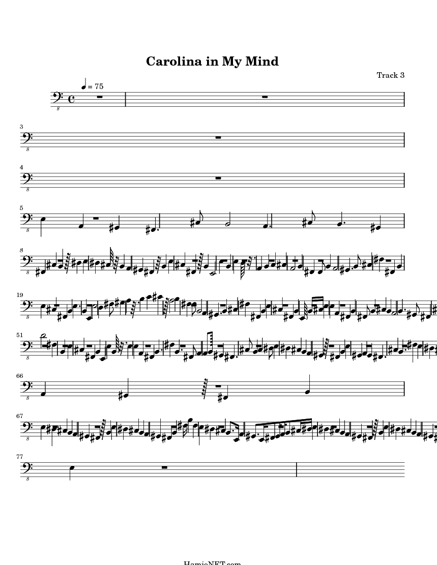 Carolina in My Mind Sheet Music - Carolina in My Mind Score • HamieNET.com