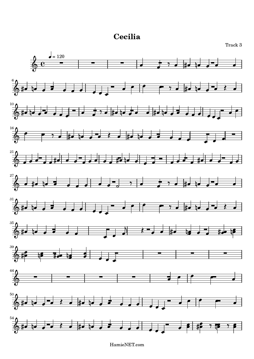 cecilia sheet music cecilia score hamienet com cecilia sheet music