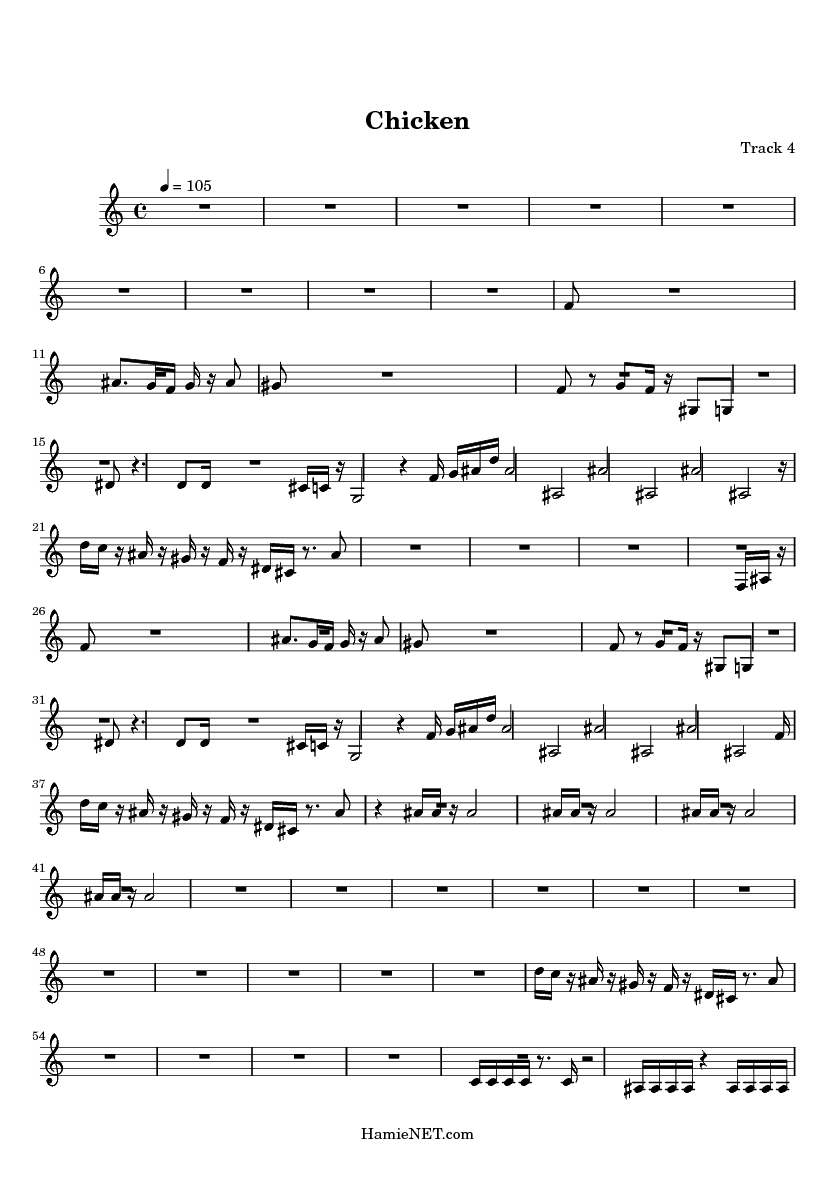 Chicken Sheet Music Chicken Score Hamienet Com