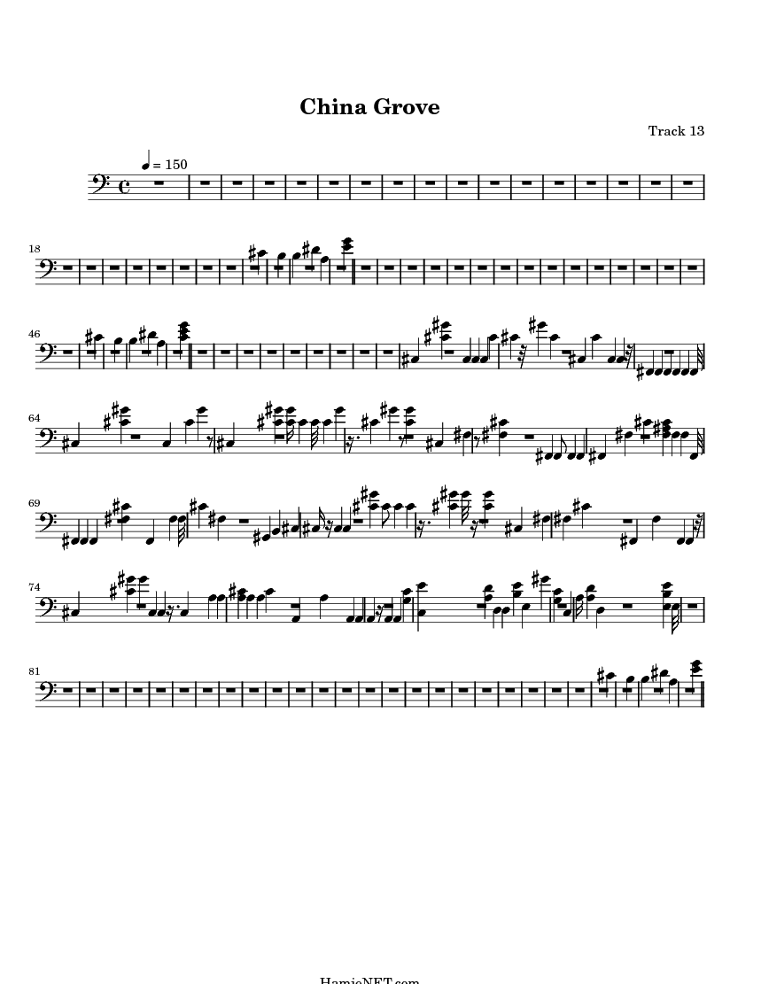 China Grove Sheet Music China Grove Score •
