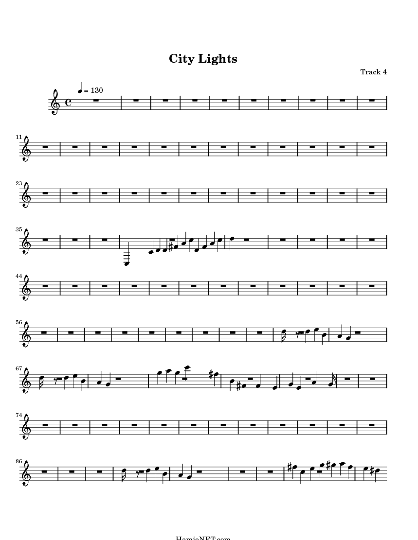 City Lights Sheet Music City Lights Score •