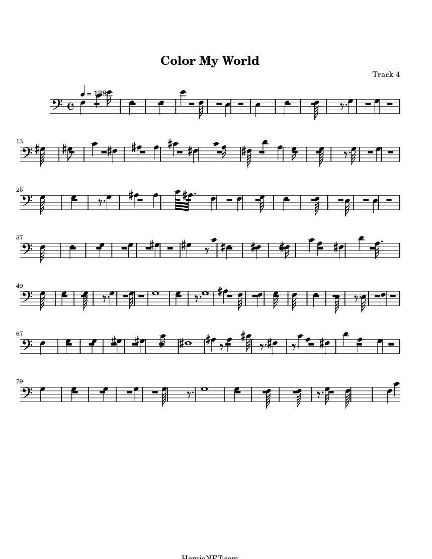 Color My World Sheet Music Score Hamienet Color My World Sheet Music Score Hamienet