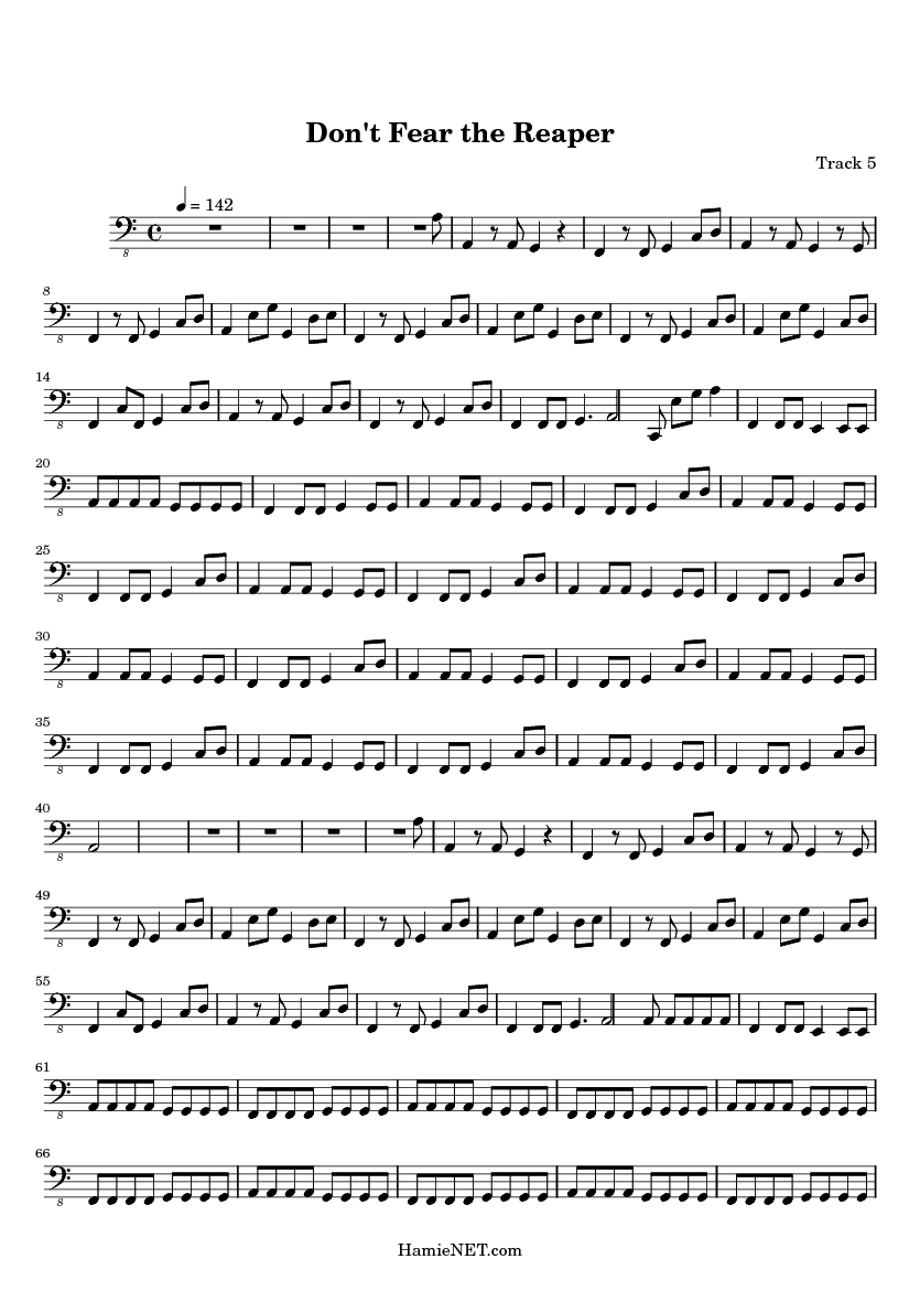 dont fear the reaper sheet music dont fear the reaper score don t fear the reaper sheet music