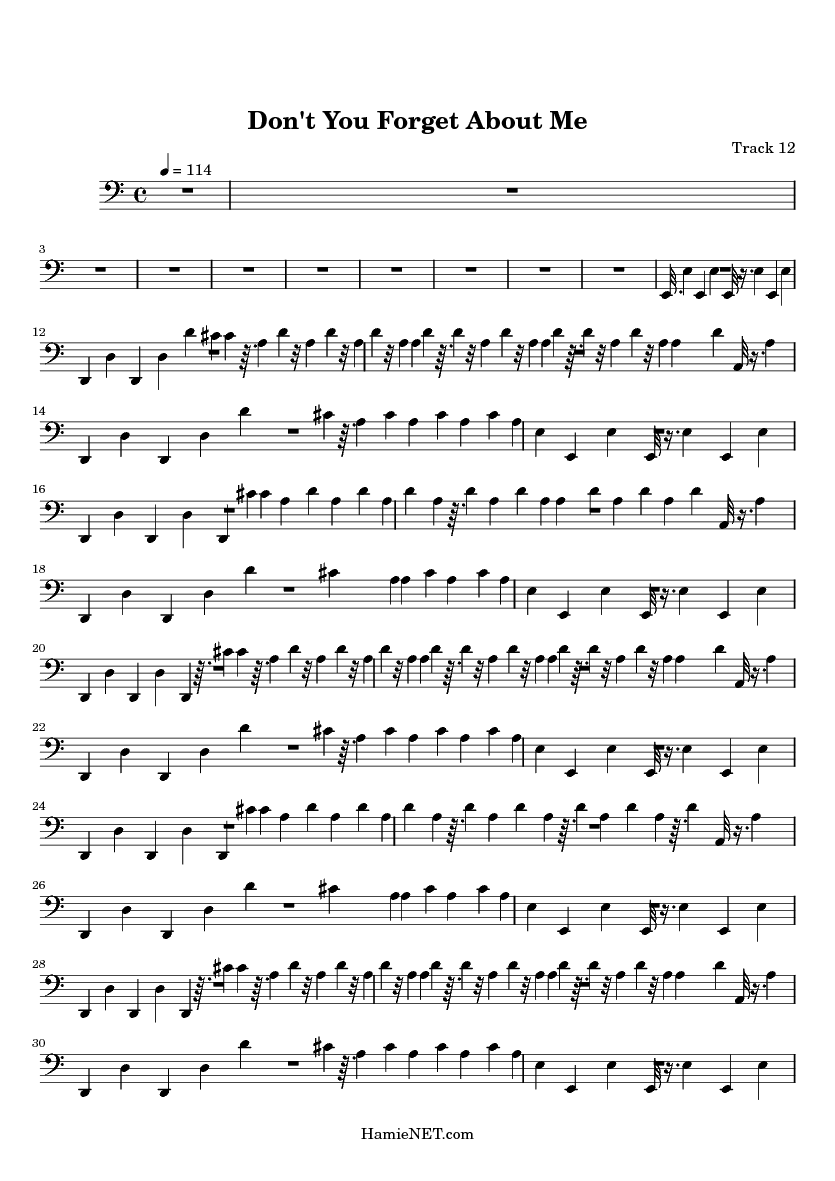dont you forget about me sheet music dont you forget about me don t you forget about me sheet music
