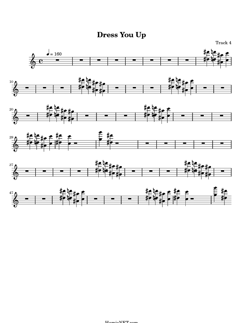 Dress You Up Sheet Music Dress You Up Score •