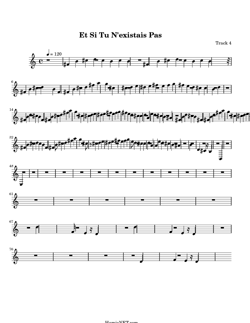 Chanson Et Si Tu N Existais Pas Et Si Tu N'existais Pas Sheet Music - Et Si Tu N'existais Pas Score