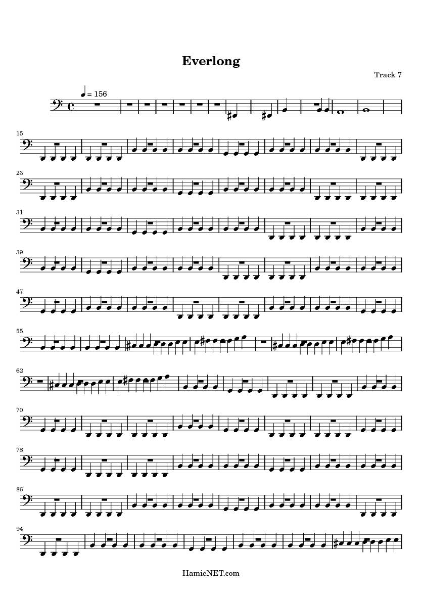 Everlong Sheet Music Everlong Score •