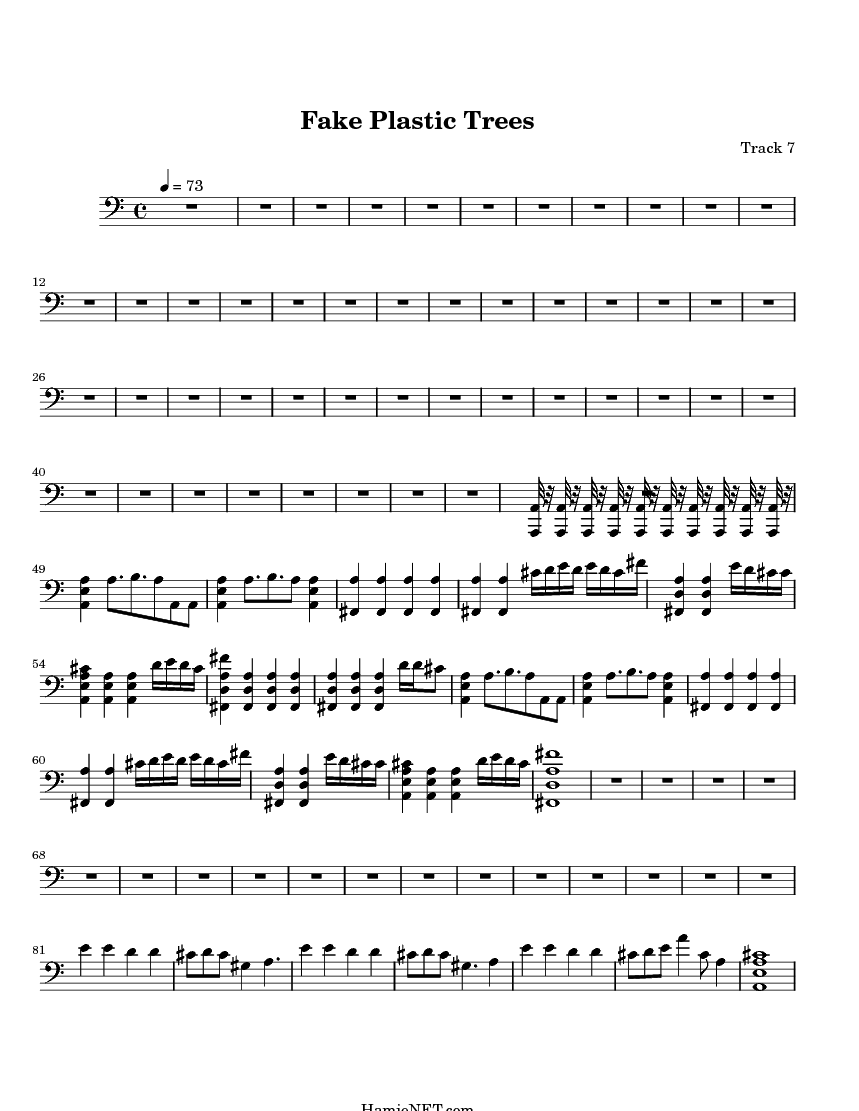 Fake Plastic Trees Sheet Music Fake Plastic Trees Score •