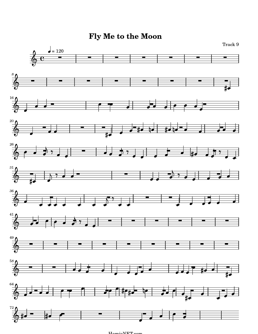 fly me to the moon sheet music fly me to the moon score hamienet com fly me to the moon trumpet sheet music