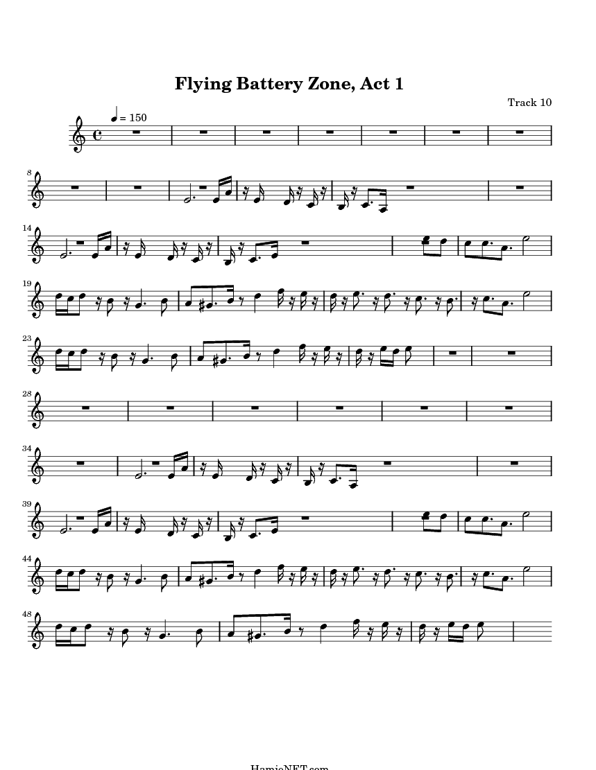 Flying Battery Zone, Act 1 Sheet Music Flying Battery Zone, Act 1