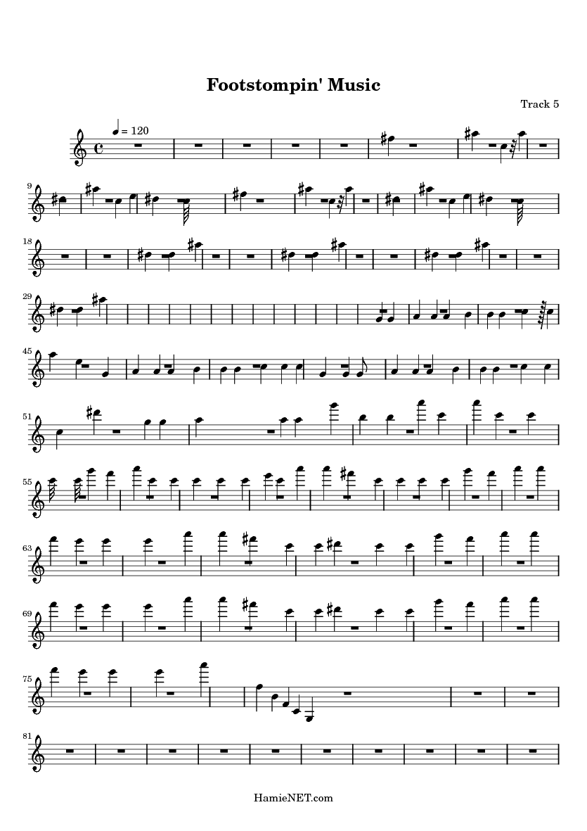 Footstompin' Music Sheet Music Footstompin' Music Score •