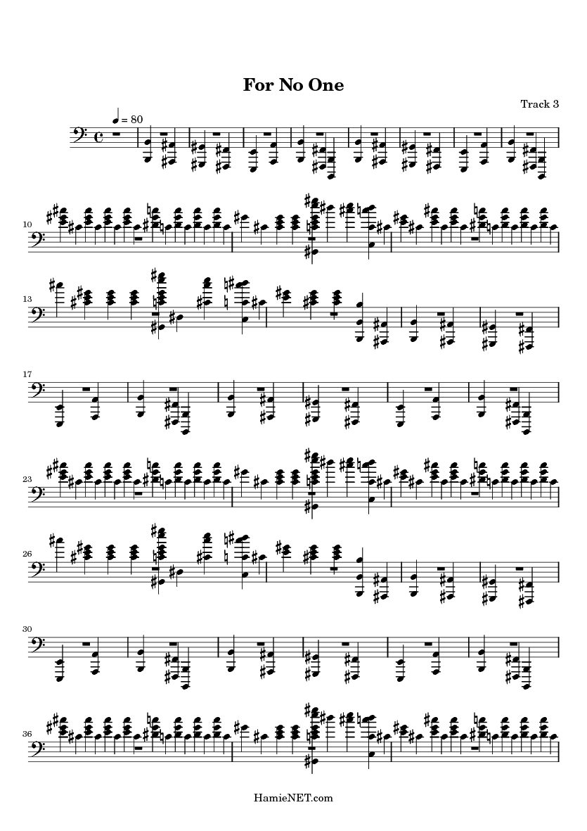 For no one sheet music for no one score hamienet