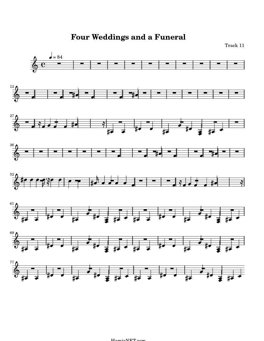 Four Weddings And A Funeral Sheet Music Four Weddings And A