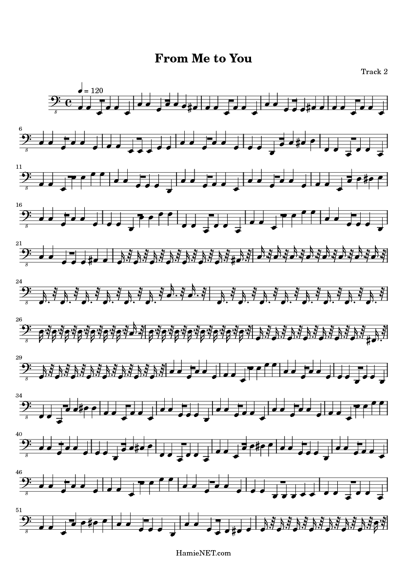 From Me to You Sheet Music From Me to You Score •