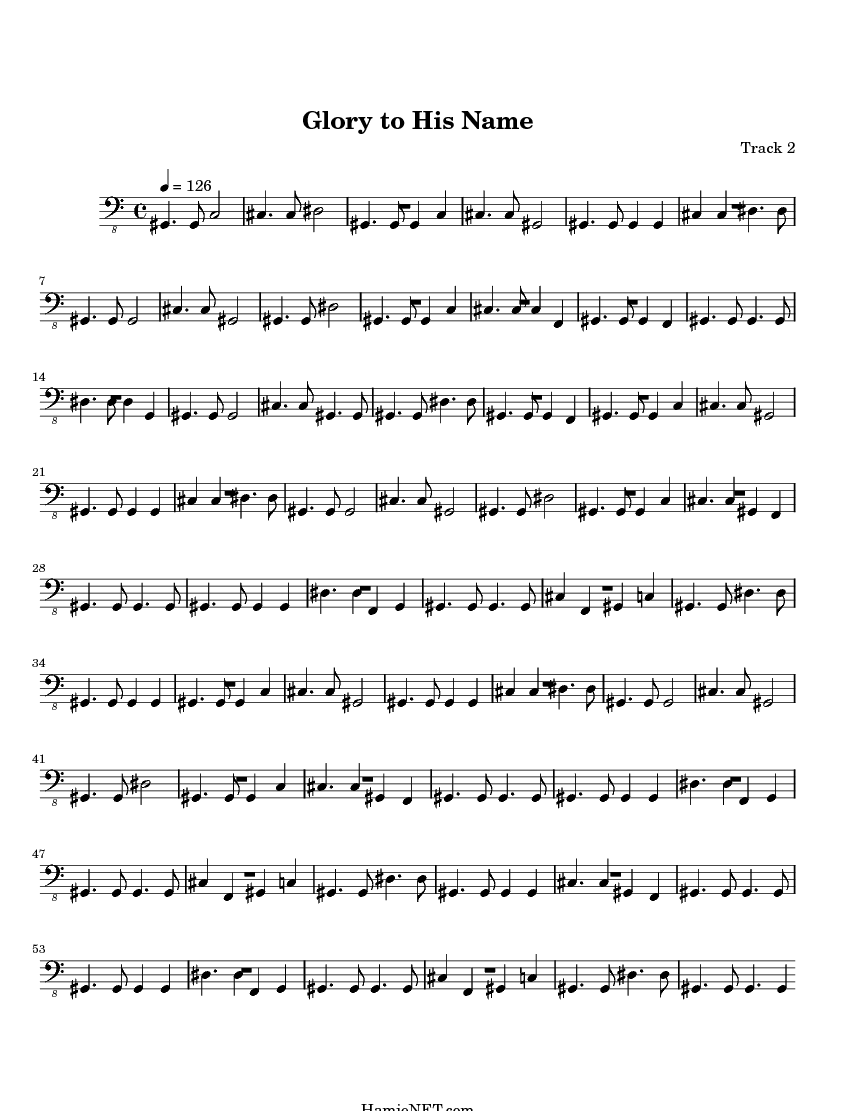 Glory to His Name Sheet Music Glory to His Name Score •