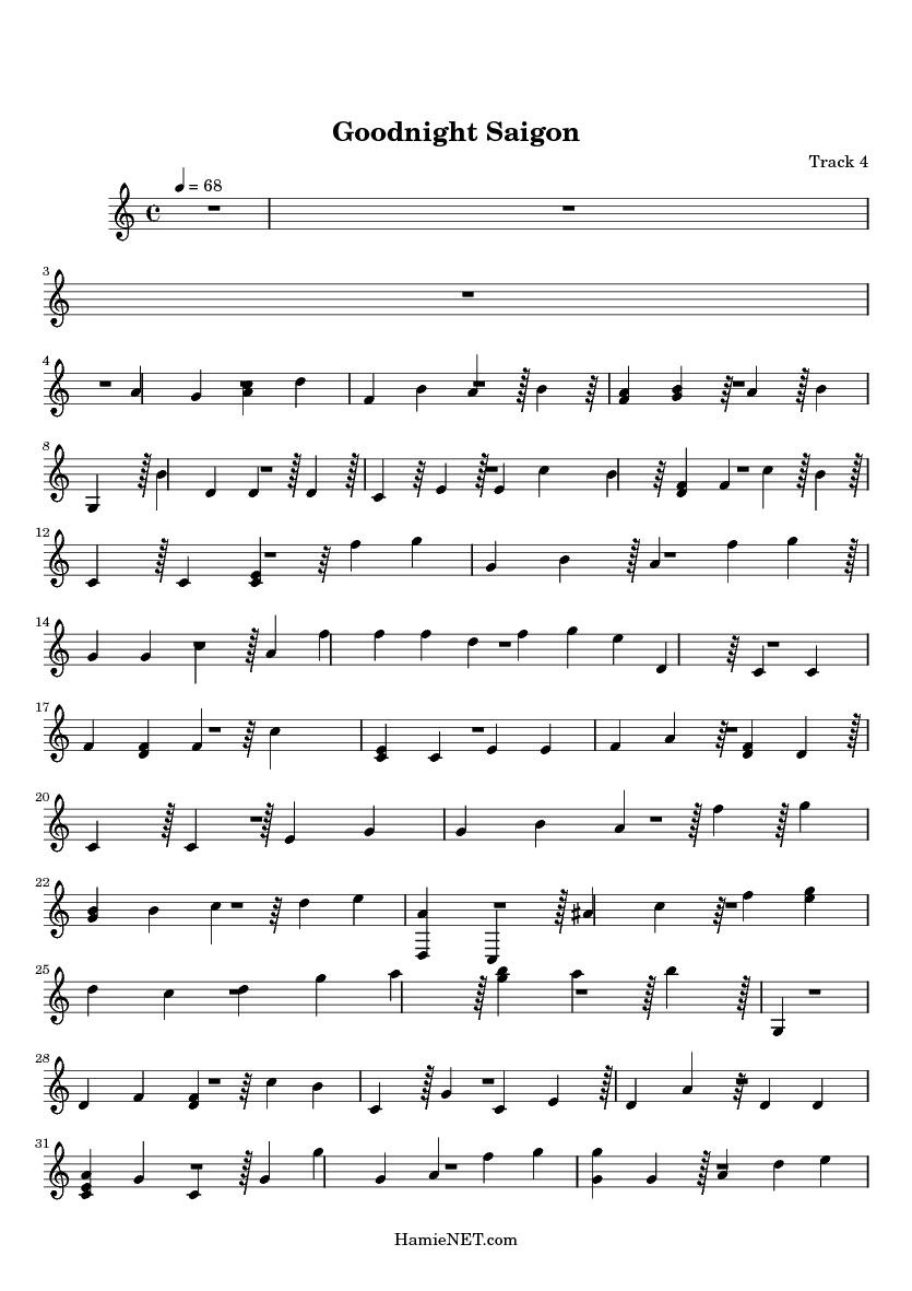 goodnight saigon sheet music goodnight saigon score hamienet com goodnight saigon sheet music