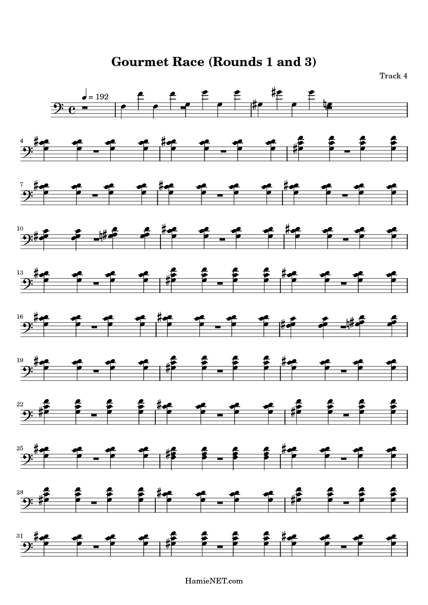 gourmet race rounds 1 and 3 sheet music gourmet race rounds 1 gourmet race sheet music