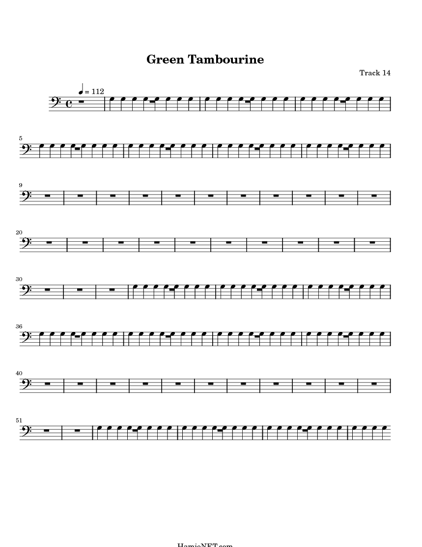 Green Tambourine Sheet Music Green Tambourine Score •