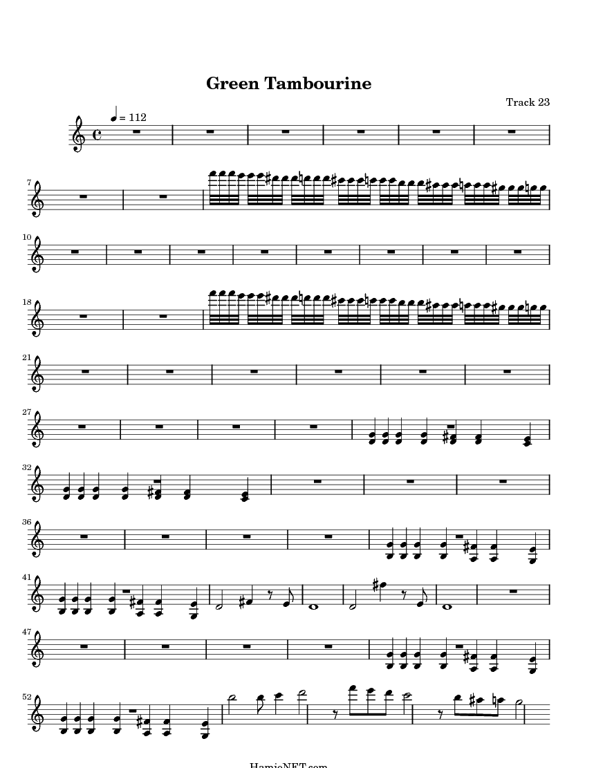 Green Tambourine Sheet Music Green Tambourine Score •