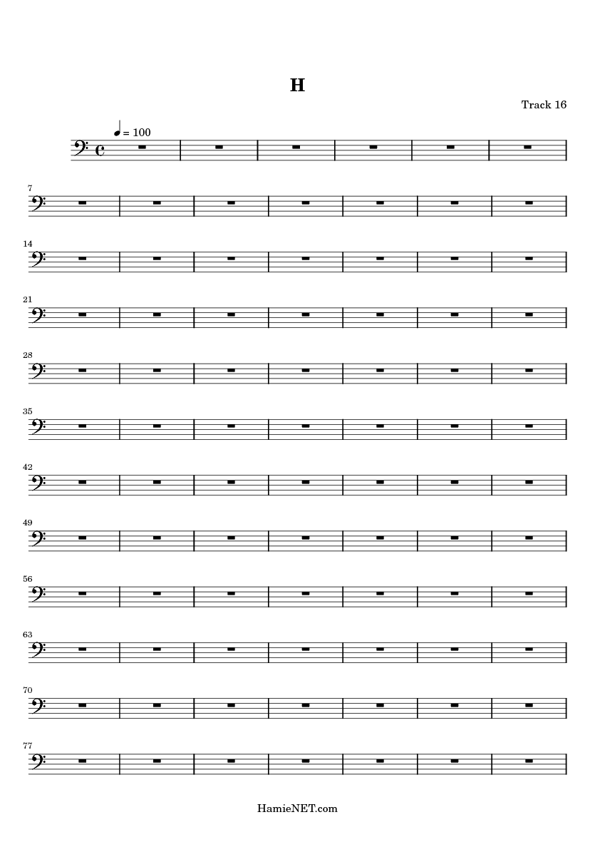 H Sheet Music H Score •