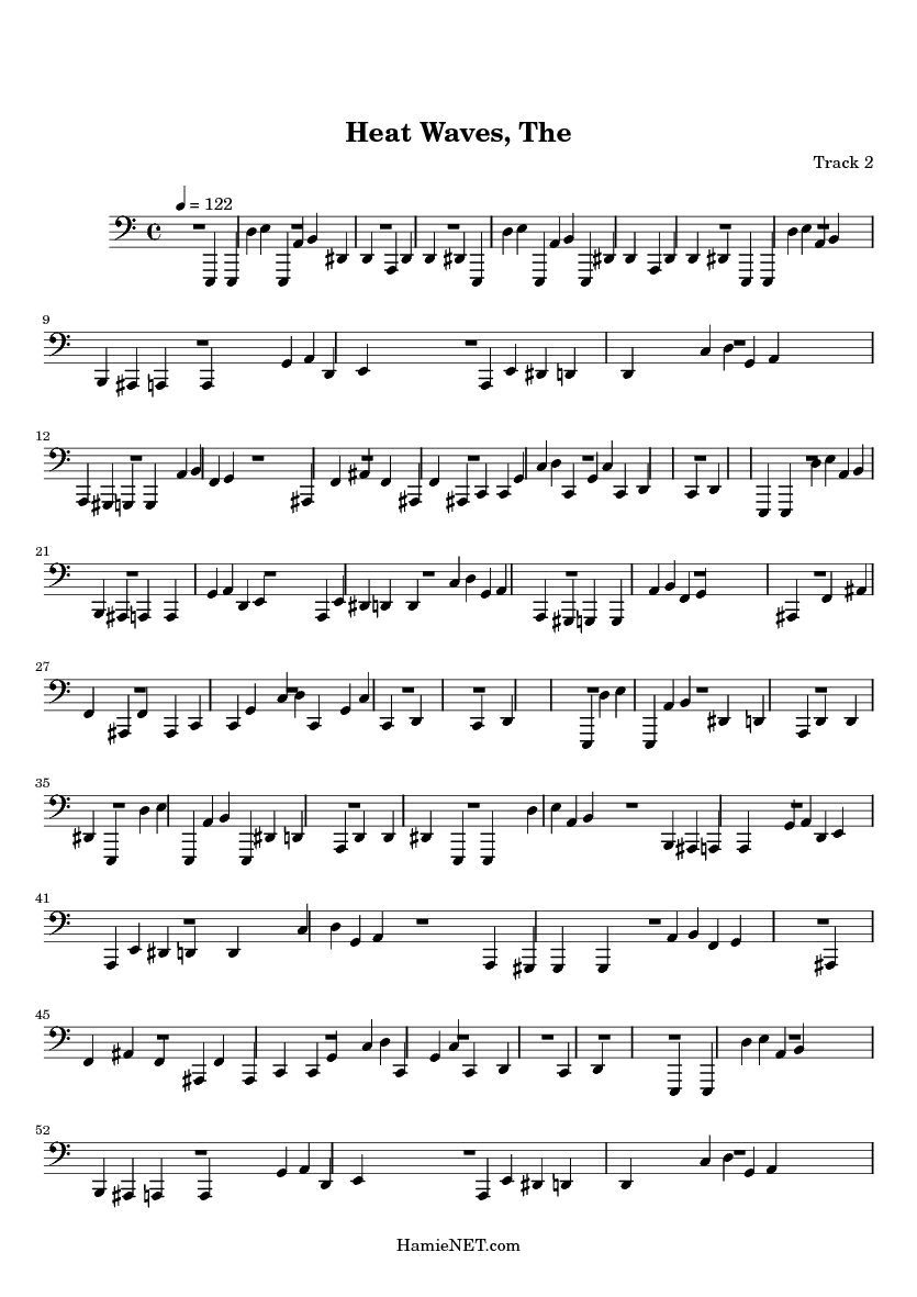 The Heat Waves Sheet Music The Heat Waves Score •