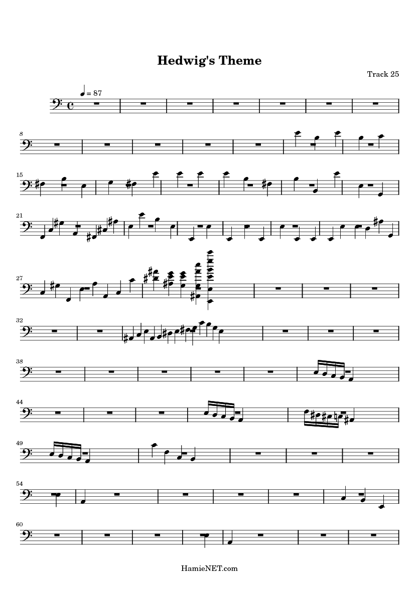 Hedwigs Theme Sheet Music Hedwigs Theme Score Hamienetcom.