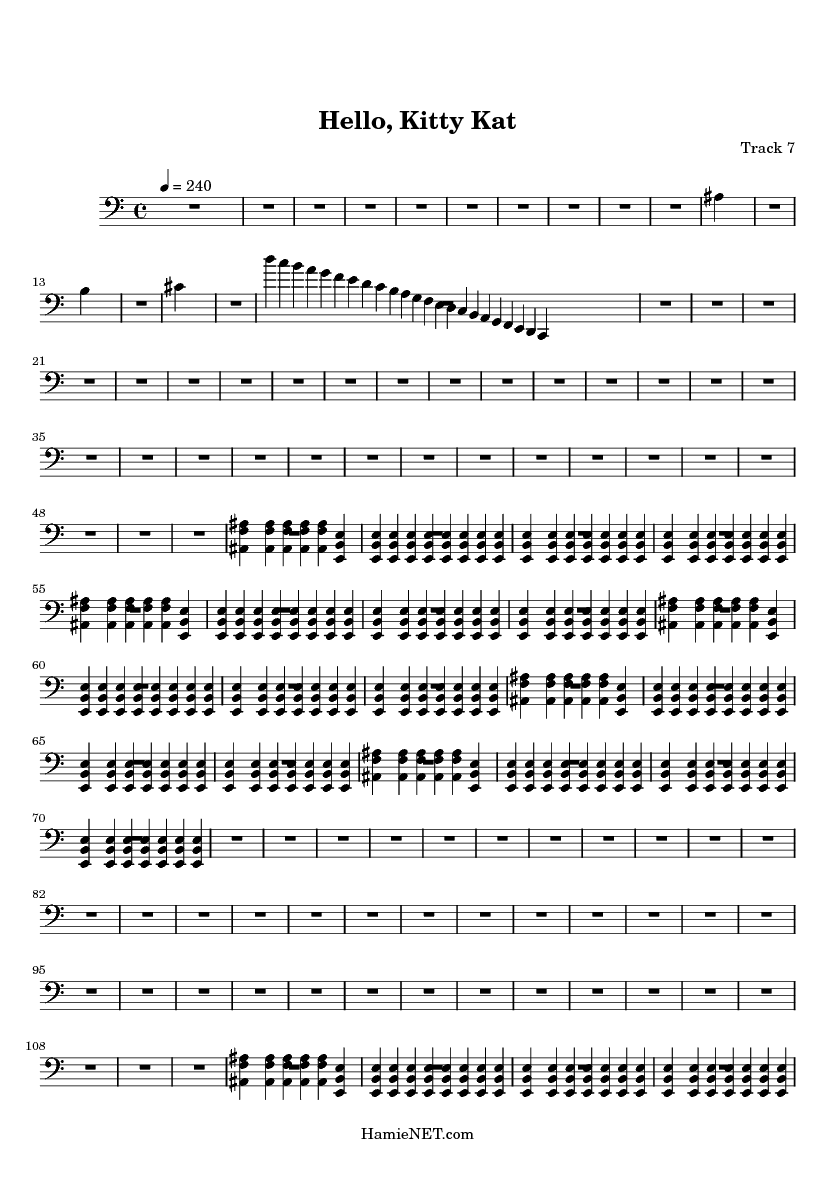 Hello, Kitty Kat Sheet Music Hello, Kitty Kat Score •