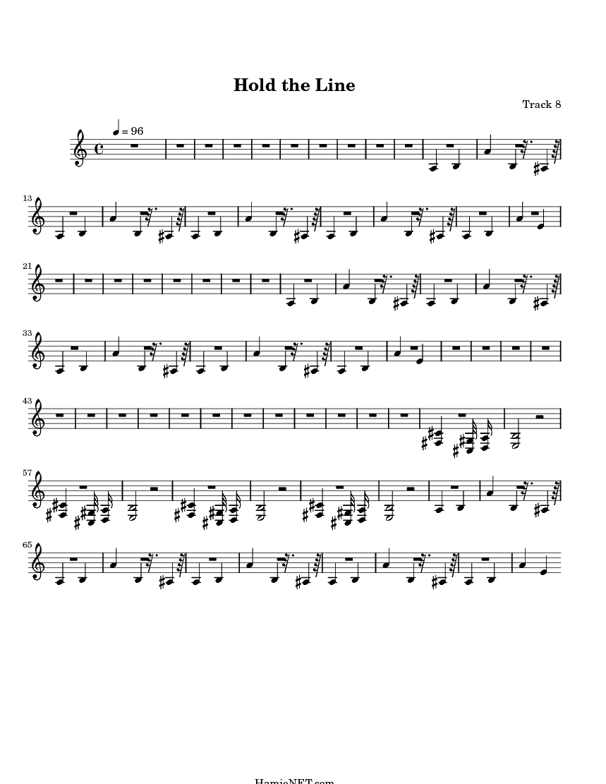 hold the line piano sheet music