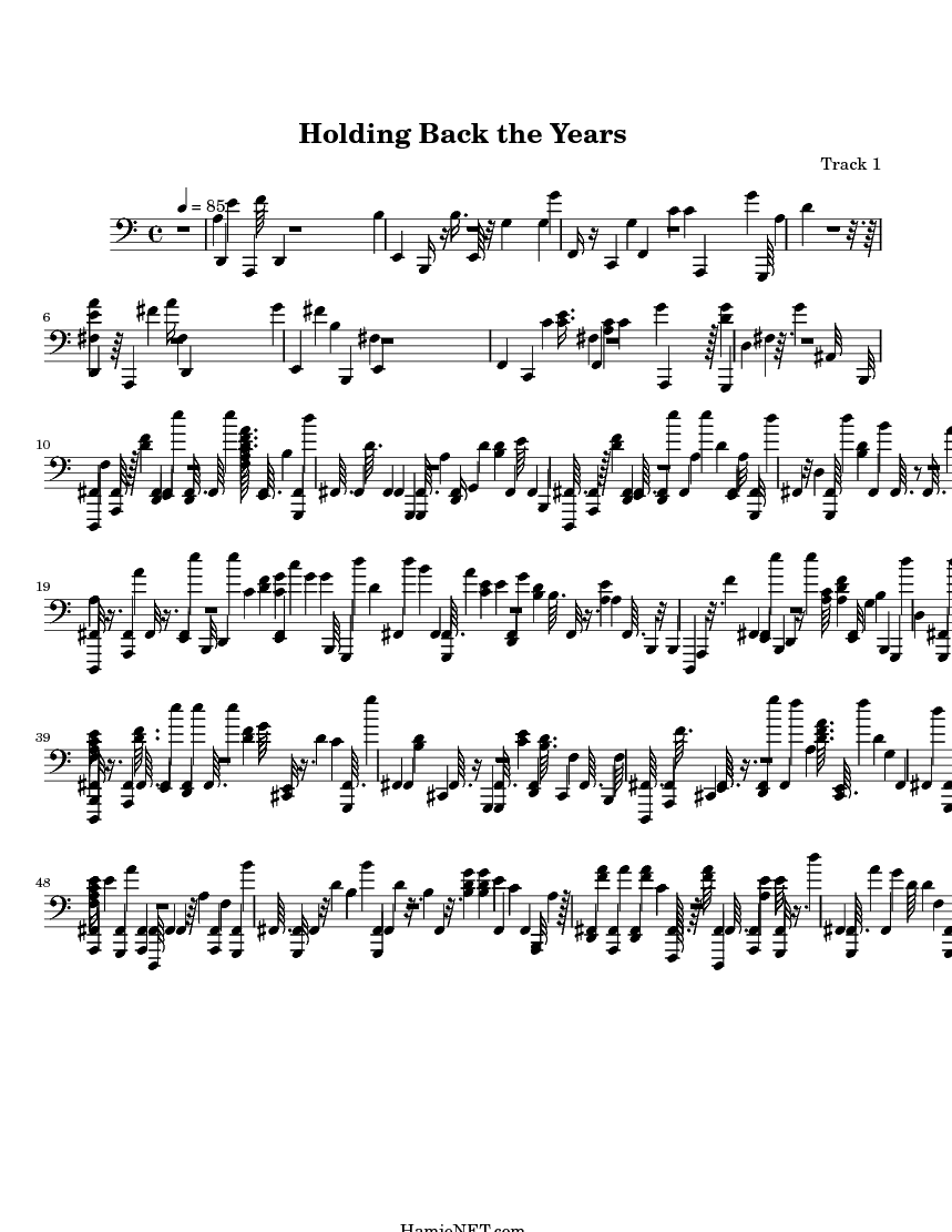 Holding Back the Years Sheet Music Holding Back the Years Score •