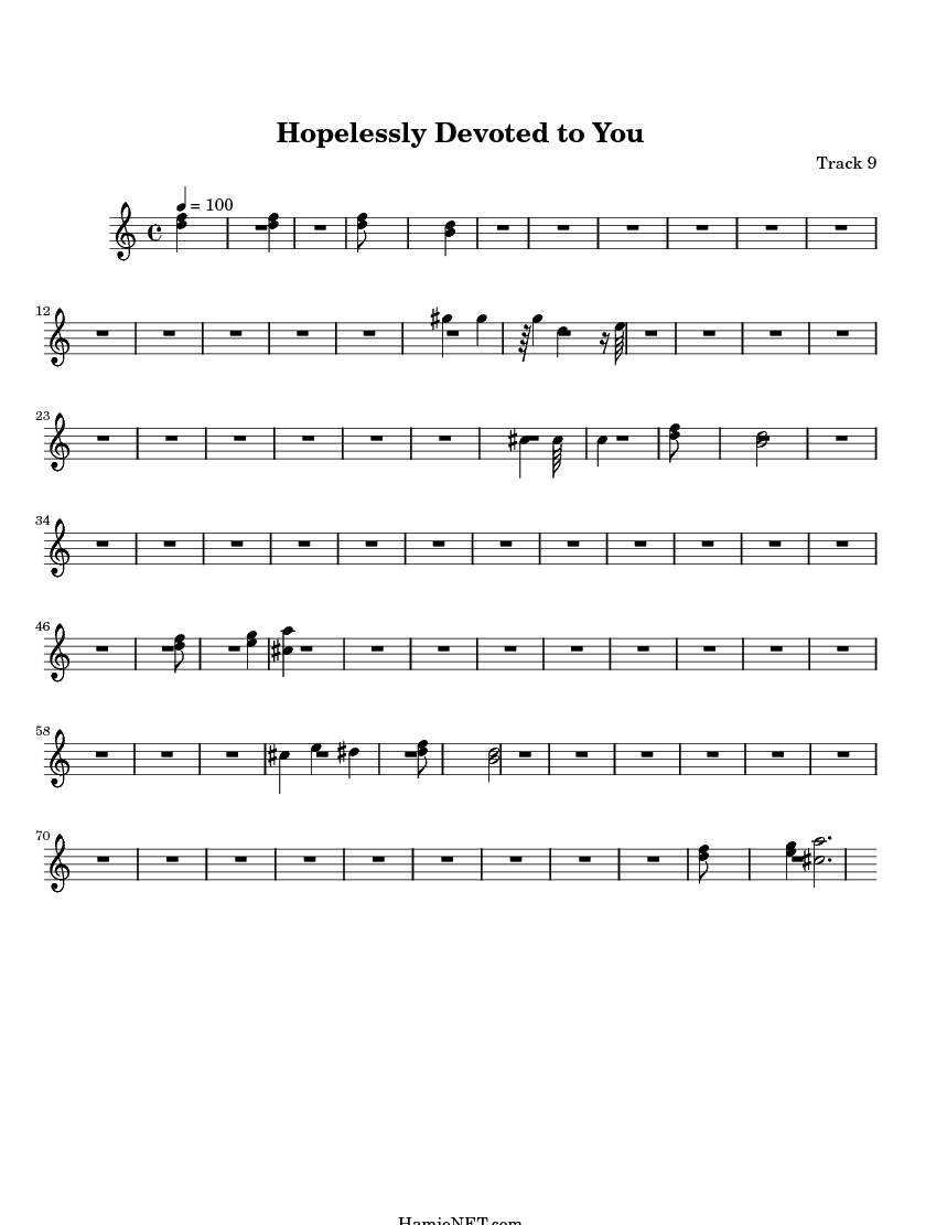 hopelessly devoted to you sheet music pdf