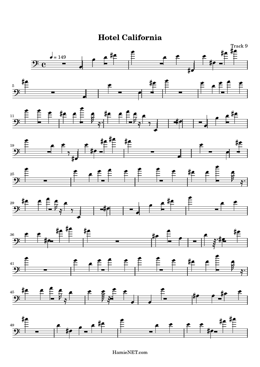 HOTEL CALIFORNIA MUSIC SHEET hotel california music sheet:
