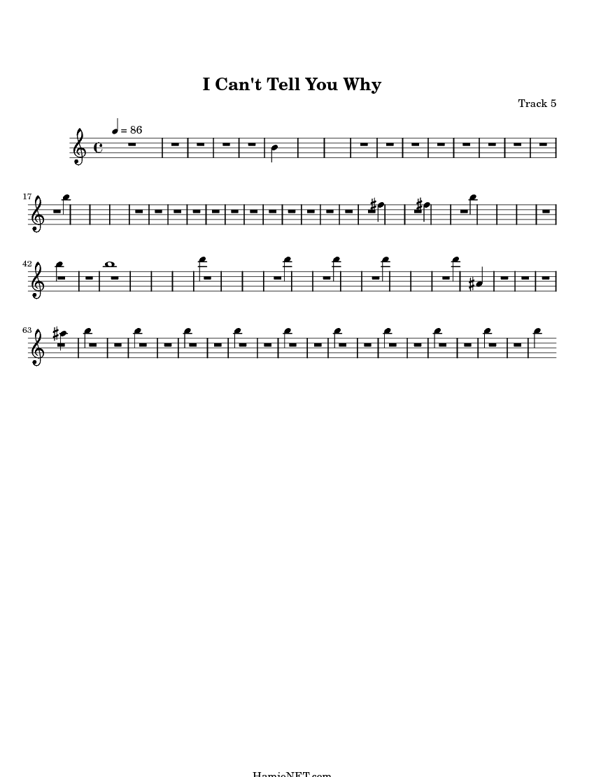 I can t tell you why sheet music i can t tell you why score