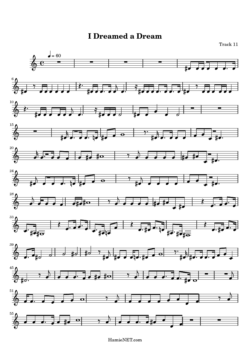 i dreamed a dream sheet music i dreamed a dream score hamienet com sheet music for i dreamed a dream