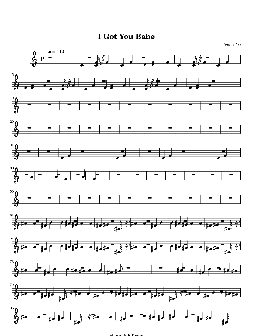 I Got You Babe Sheet Music I Got You Babe Score •