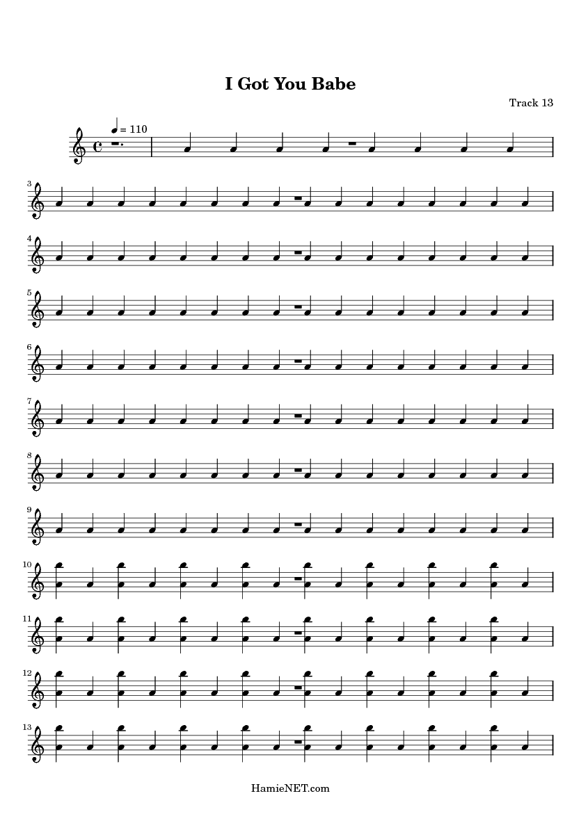 I Got You Babe Sheet Music I Got You Babe Score •