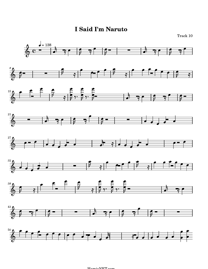 i said im naruto sheet music i said im naruto score hamienet com naruto sheet music
