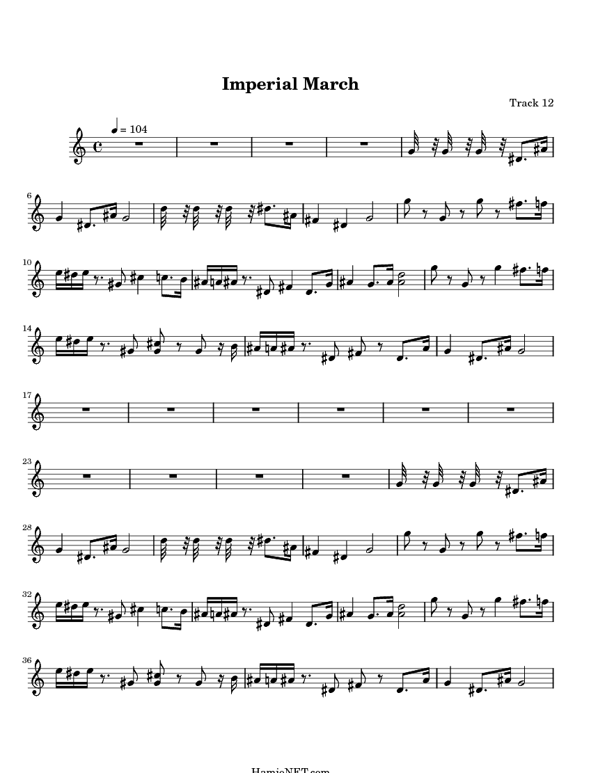 Imperial March Sheet Music Imperial March Score •