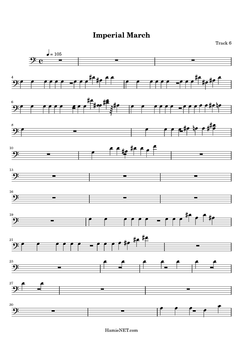 Imperial March Sheet Music Imperial March Score. 